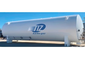 The cryogenic container is horizontal
